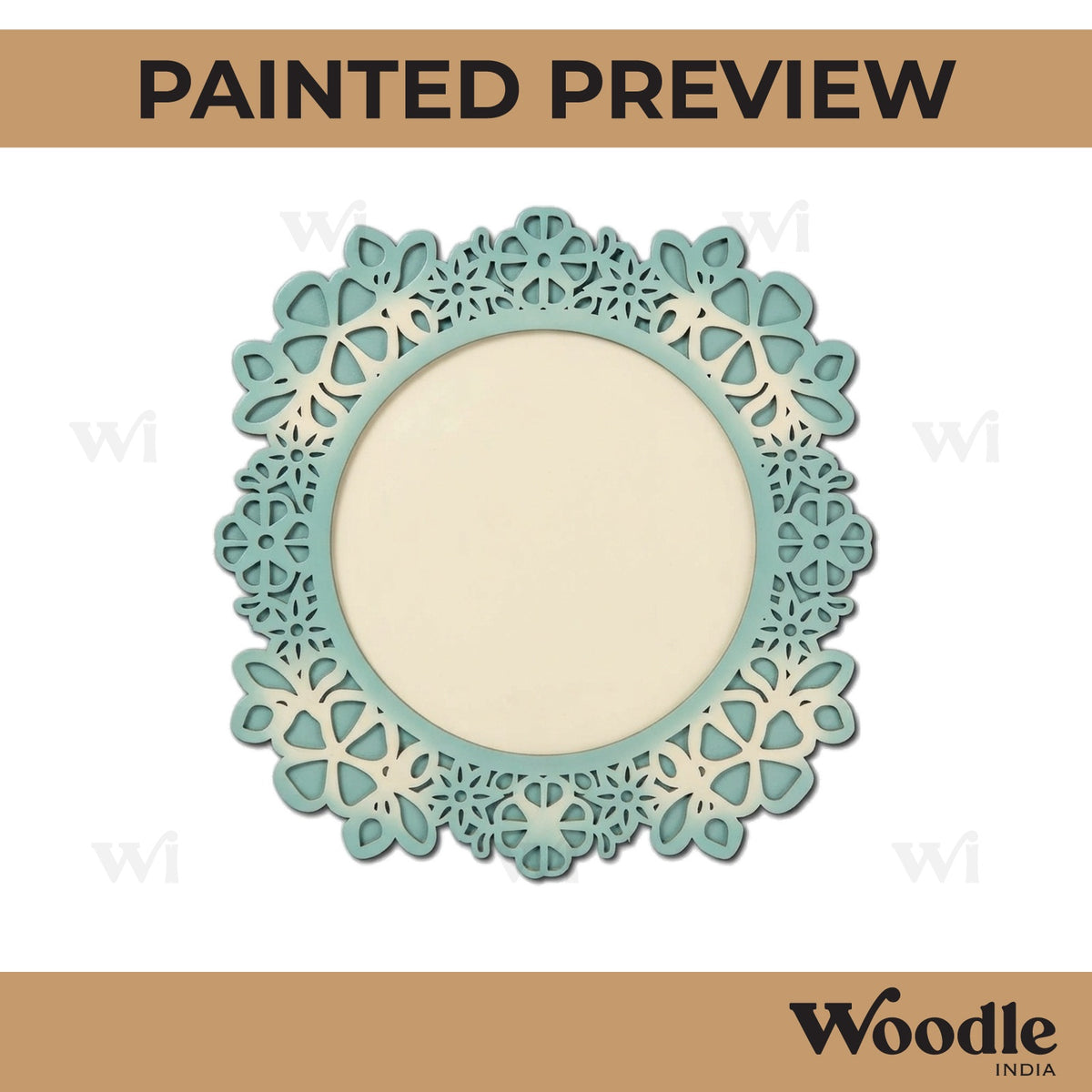 Floral Diya Tealight Holder MDF Design 5