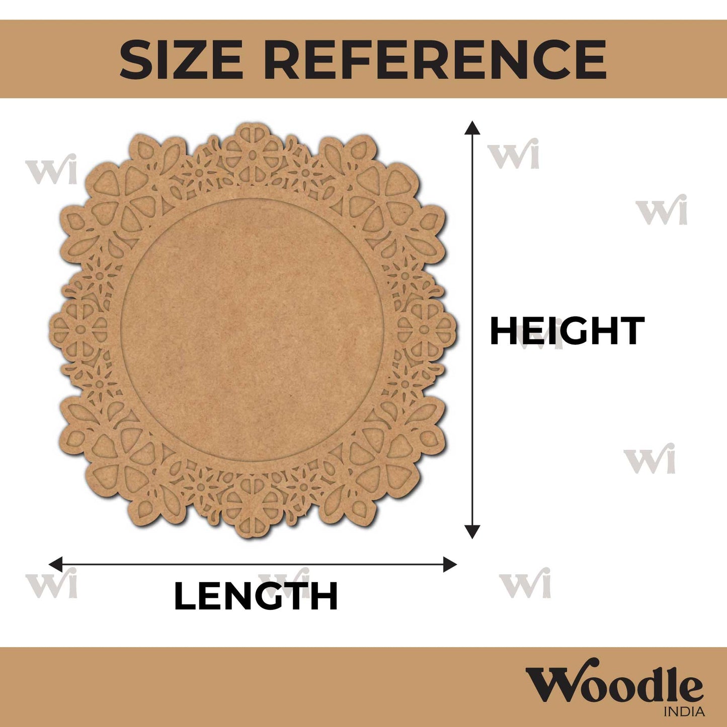 Floral Diya Tealight Holder MDF Design 5