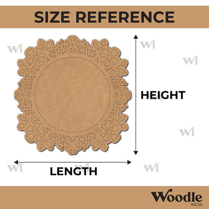 Floral Diya Tealight Holder MDF Design 5