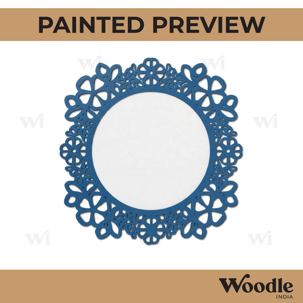 Floral Diya Tealight Holder MDF Design 6