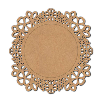 Floral Diya Tealight Holder MDF Design 6