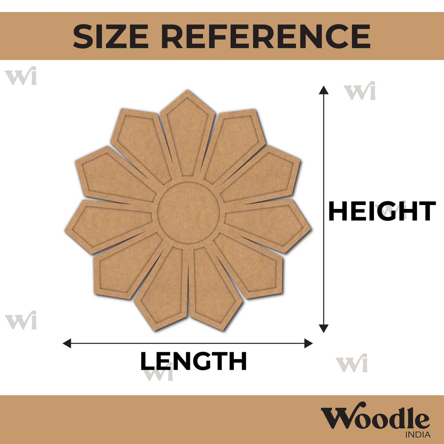 Floral Diya Tealight Holder MDF Design 7
