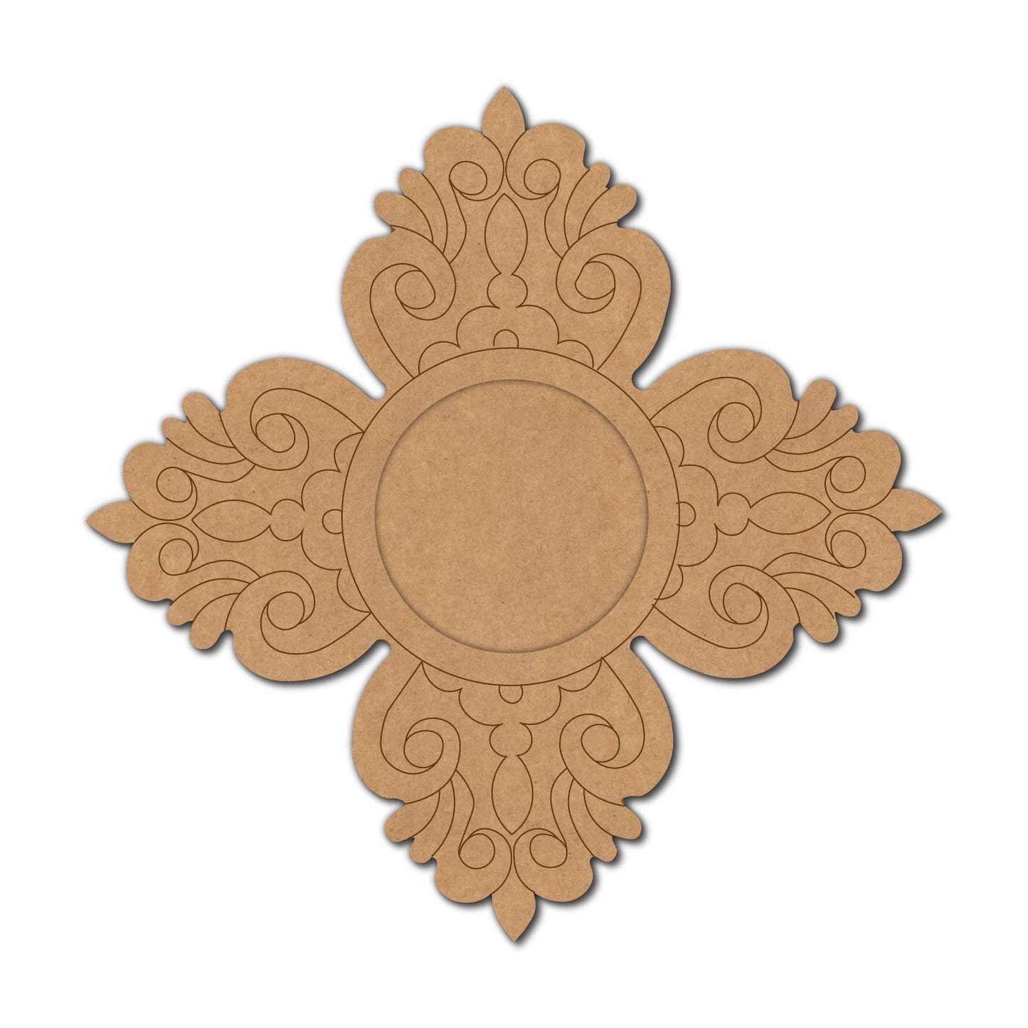 Floral Diya Tealight Holder Pre Marked MDF Design 10