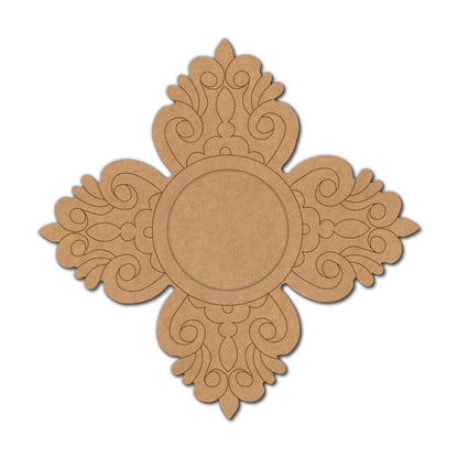 Floral Diya Tealight Holder Pre Marked MDF Design 10