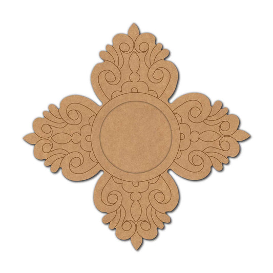 Floral Diya Tealight Holder Pre Marked MDF Design 10