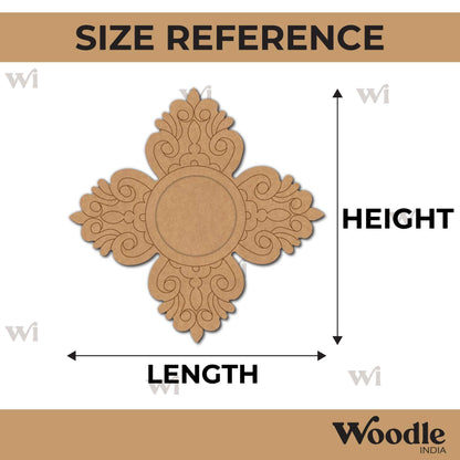 Floral Diya Tealight Holder Pre Marked MDF Design 10