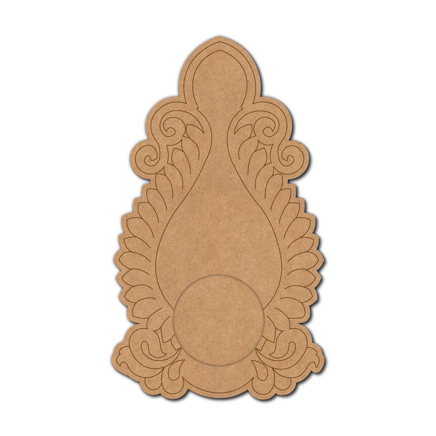 Floral Diya Tealight Holder Pre Marked MDF Design 13