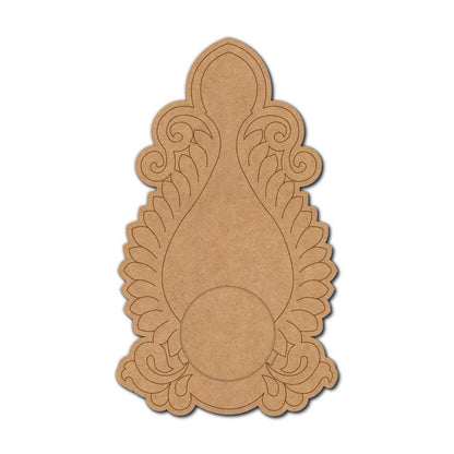 Floral Diya Tealight Holder Pre Marked MDF Design 13