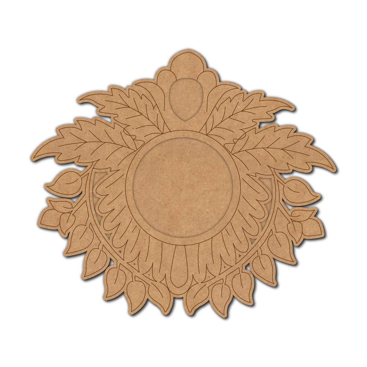 Floral Diya Tealight Holder Pre Marked MDF Design 14