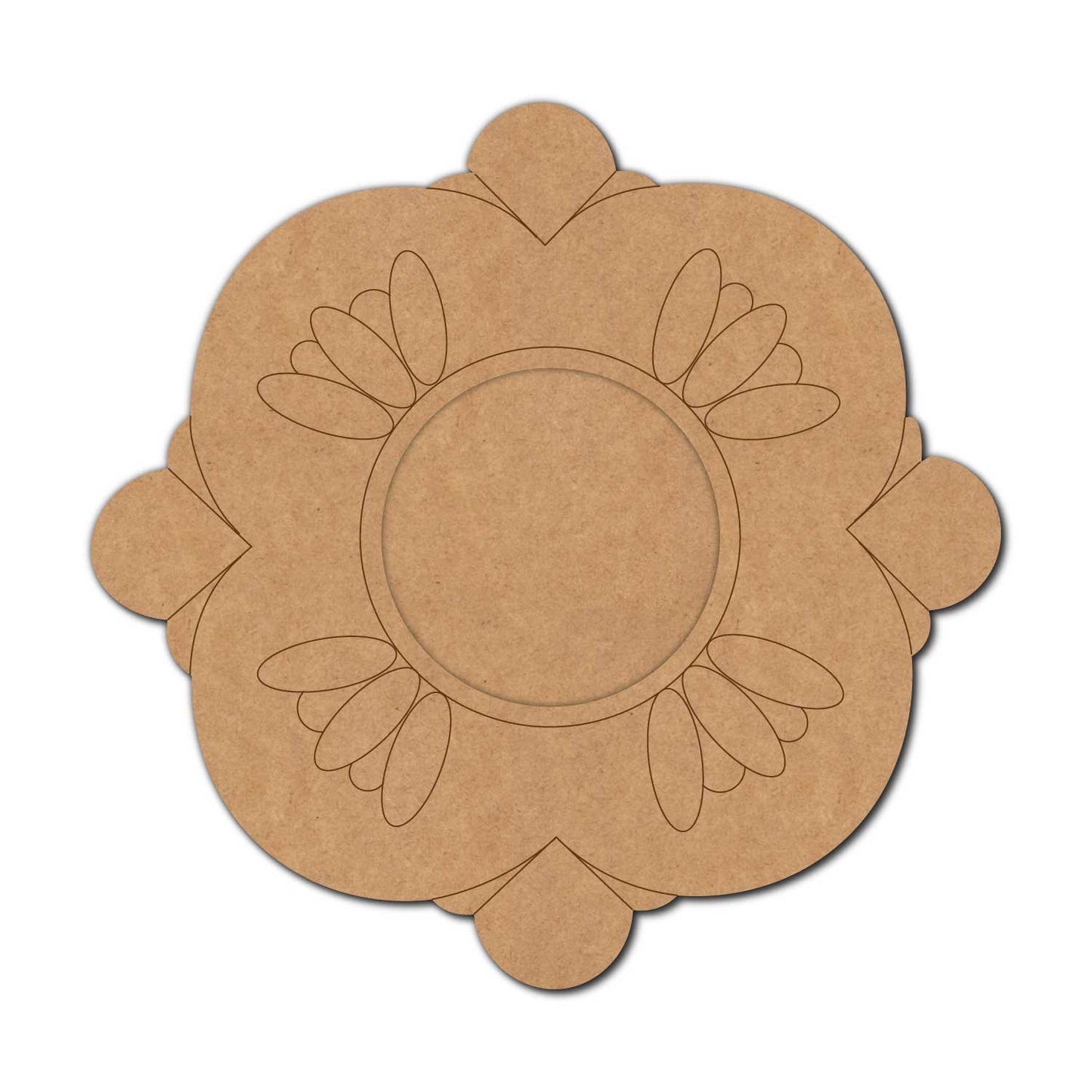 Floral Diya Tealight Holder Pre Marked MDF Design 16