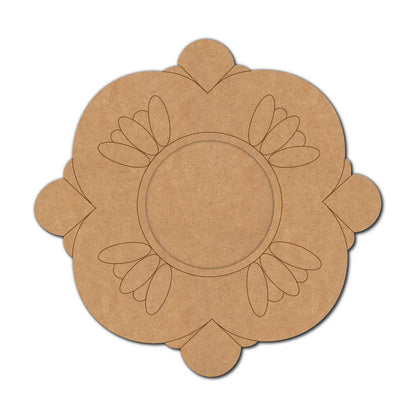 Floral Diya Tealight Holder Pre Marked MDF Design 16
