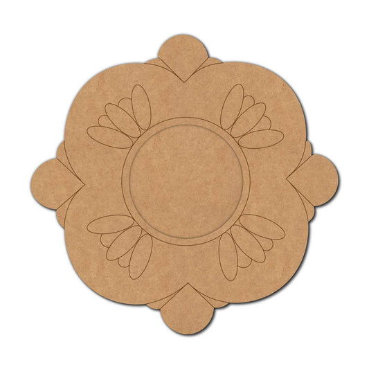 Floral Diya Tealight Holder Pre Marked MDF Design 16