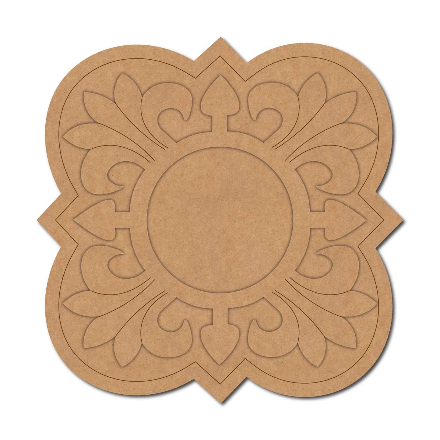Floral Diya Tealight Holder Pre Marked MDF Design 17