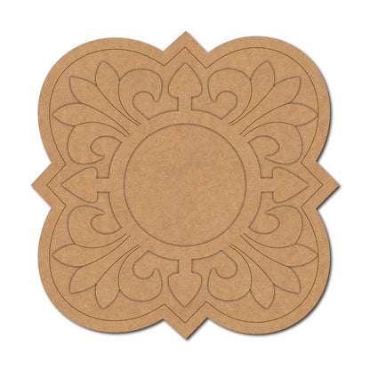 Floral Diya Tealight Holder Pre Marked MDF Design 17