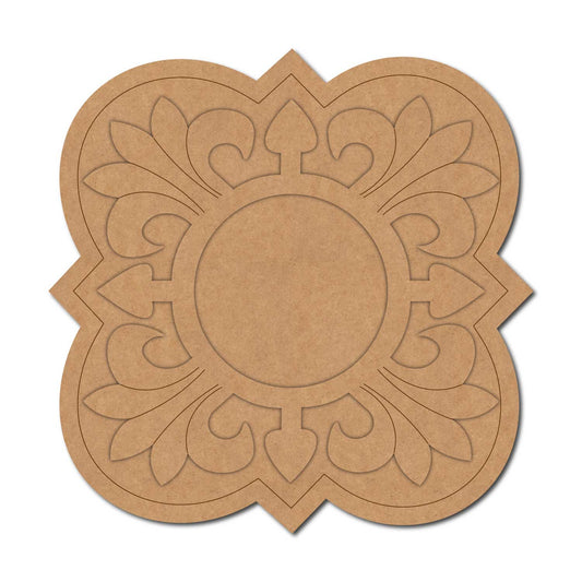 Floral Diya Tealight Holder Pre Marked MDF Design 17