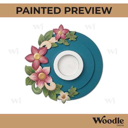 Floral Diya Tealight Holder Pre Marked MDF Design 18