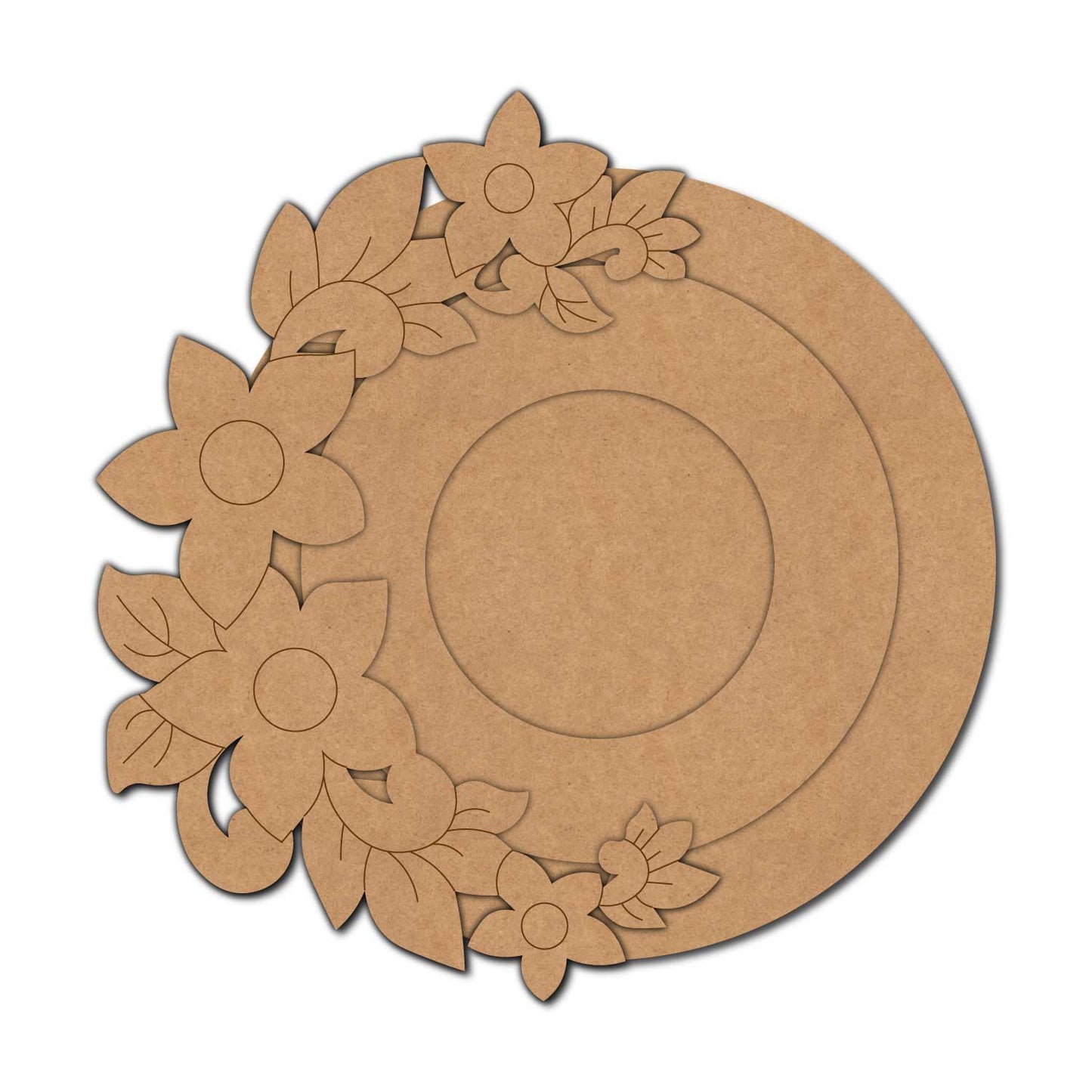 Floral Diya Tealight Holder Pre Marked MDF Design 18