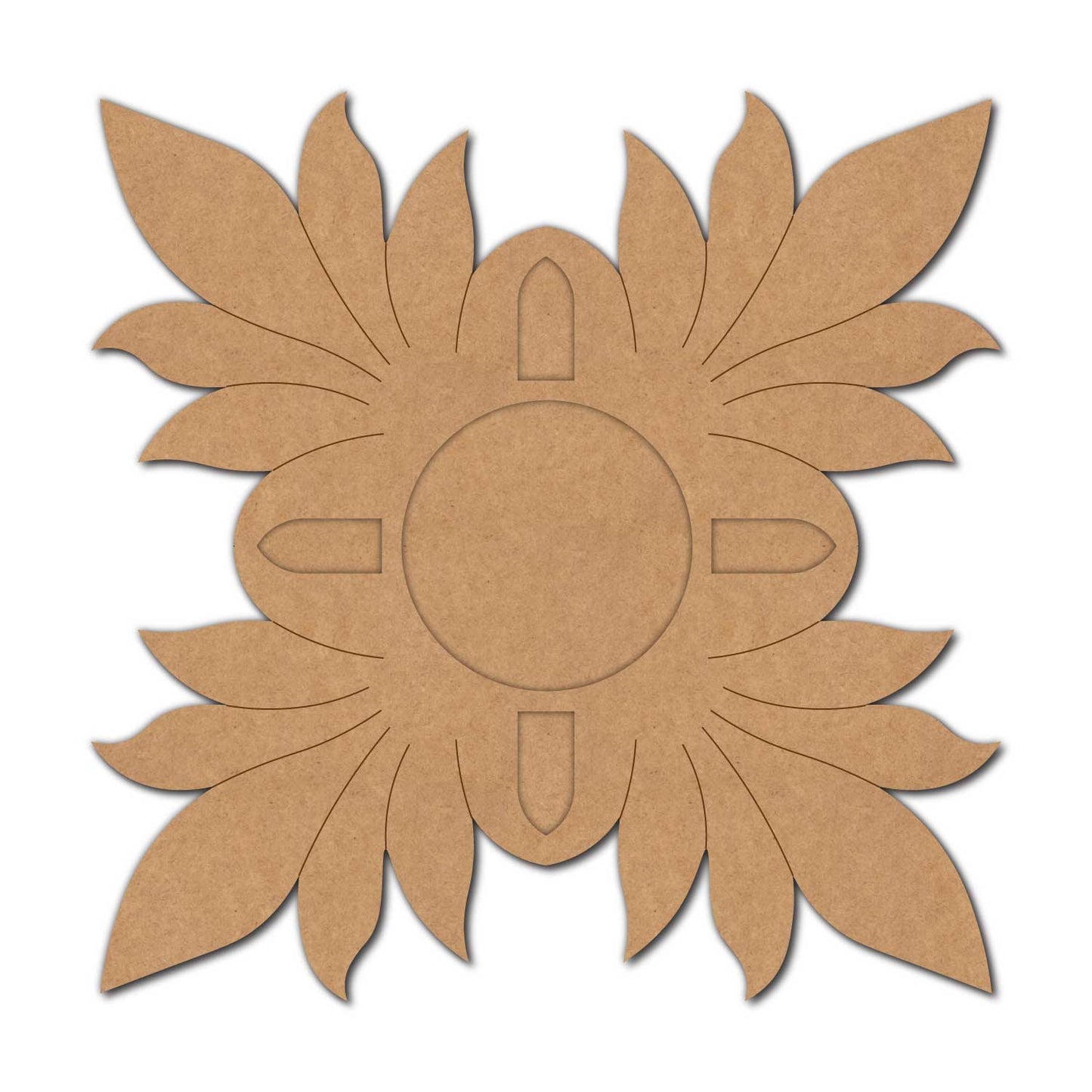 Floral Diya Tealight Holder Pre Marked MDF Design 19