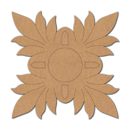 Floral Diya Tealight Holder Pre Marked MDF Design 19