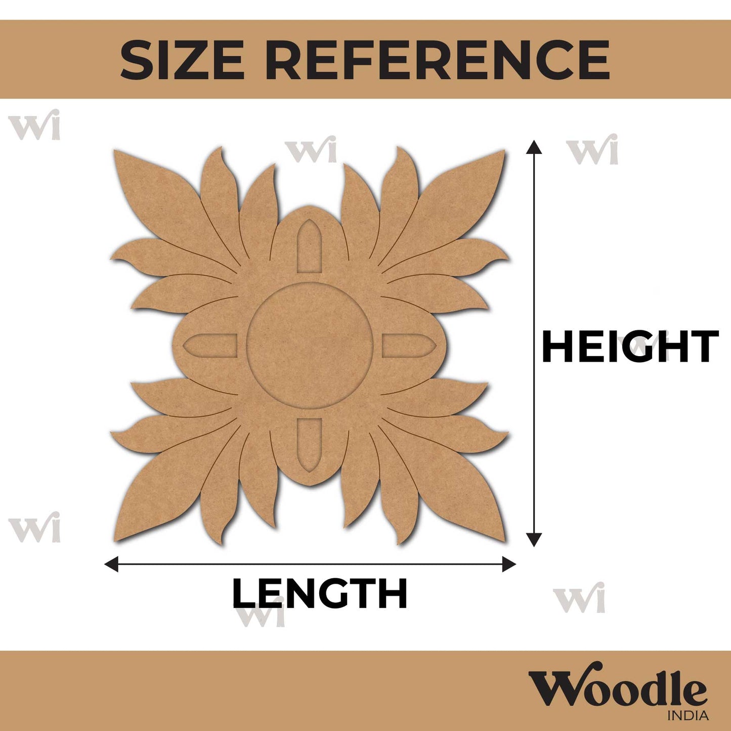 Floral Diya Tealight Holder Pre Marked MDF Design 19