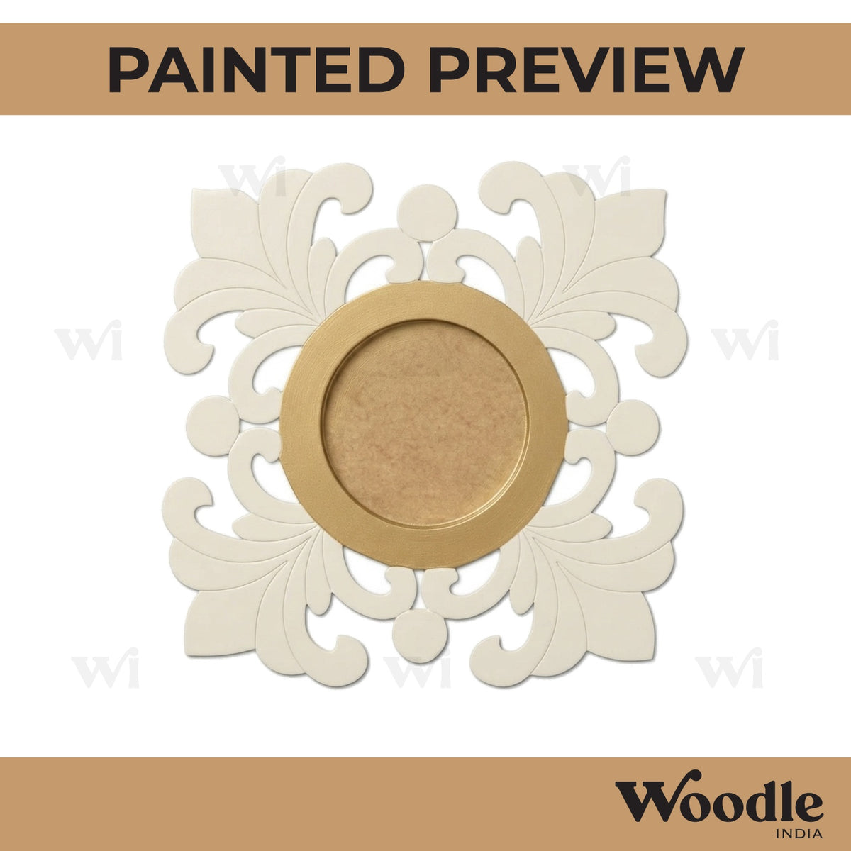Floral Diya Tealight Holder Pre Marked MDF Design 20