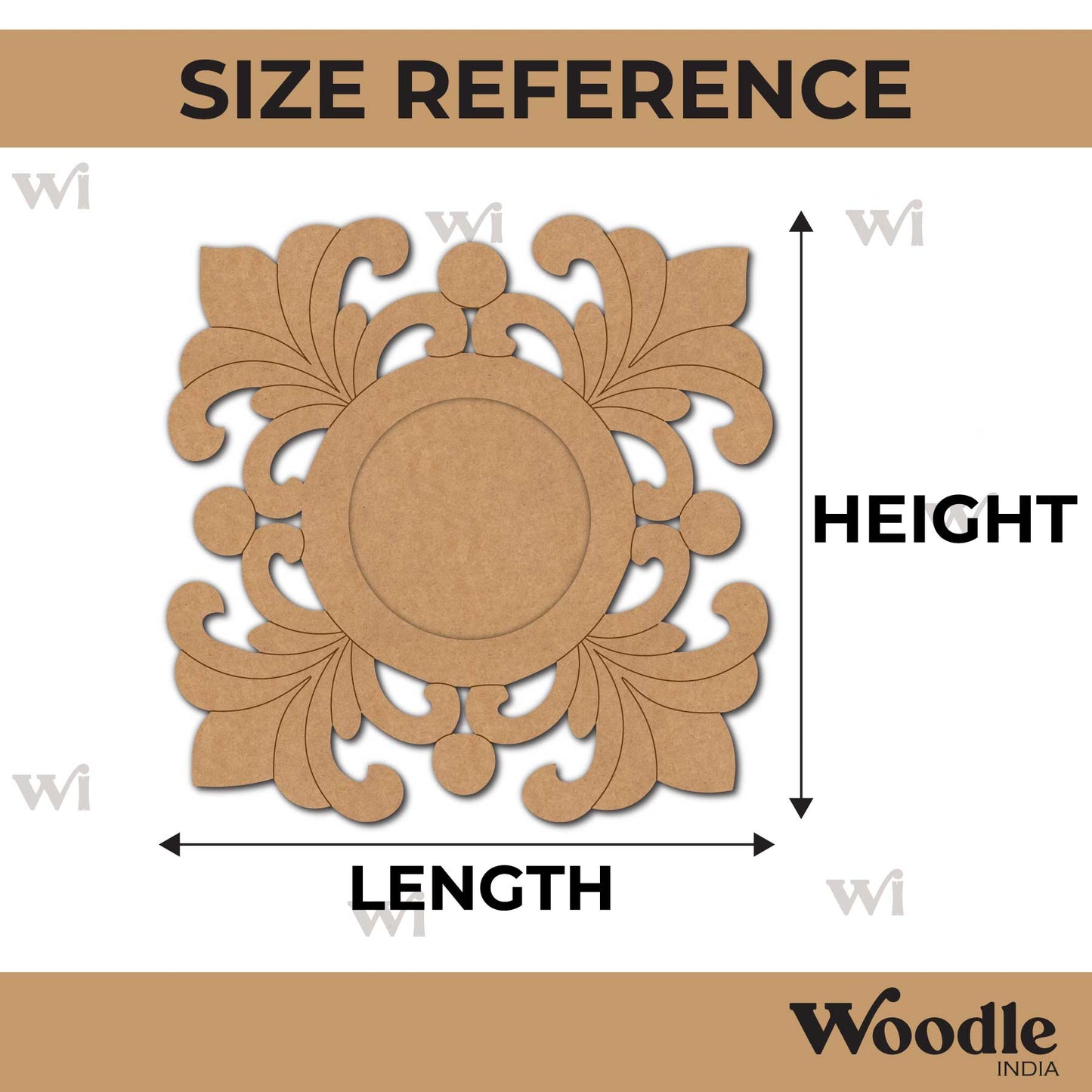Floral Diya Tealight Holder Pre Marked MDF Design 20