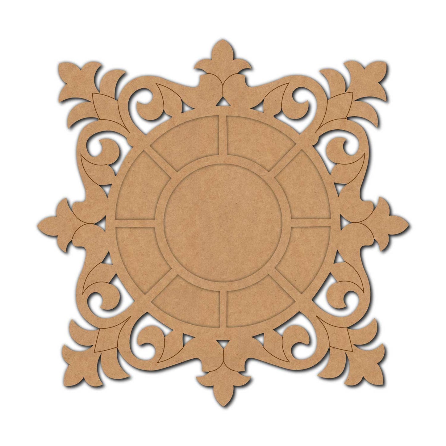 Floral Diya Tealight Holder Pre Marked MDF Design 21