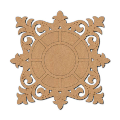 Floral Diya Tealight Holder Pre Marked MDF Design 21