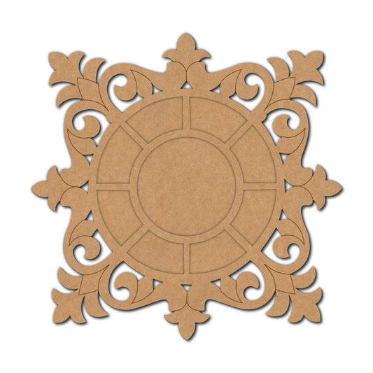 Floral Diya Tealight Holder Pre Marked MDF Design 21