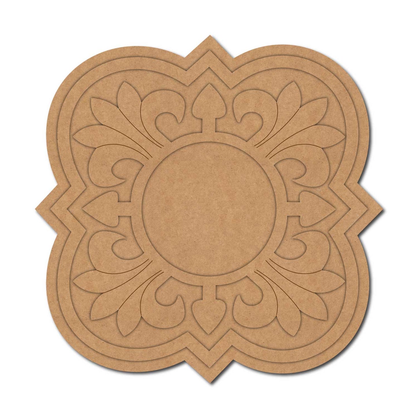 Floral Diya Tealight Holder Pre Marked MDF Design 22