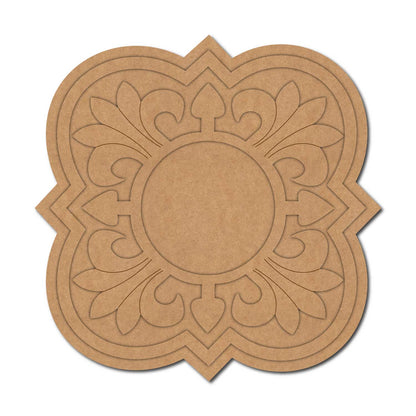 Floral Diya Tealight Holder Pre Marked MDF Design 22
