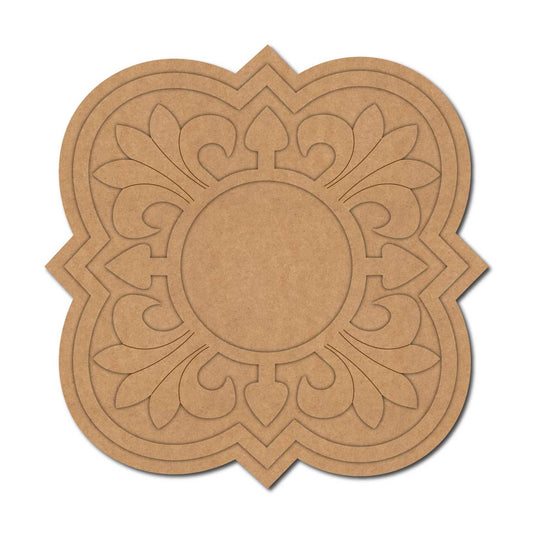 Floral Diya Tealight Holder Pre Marked MDF Design 22