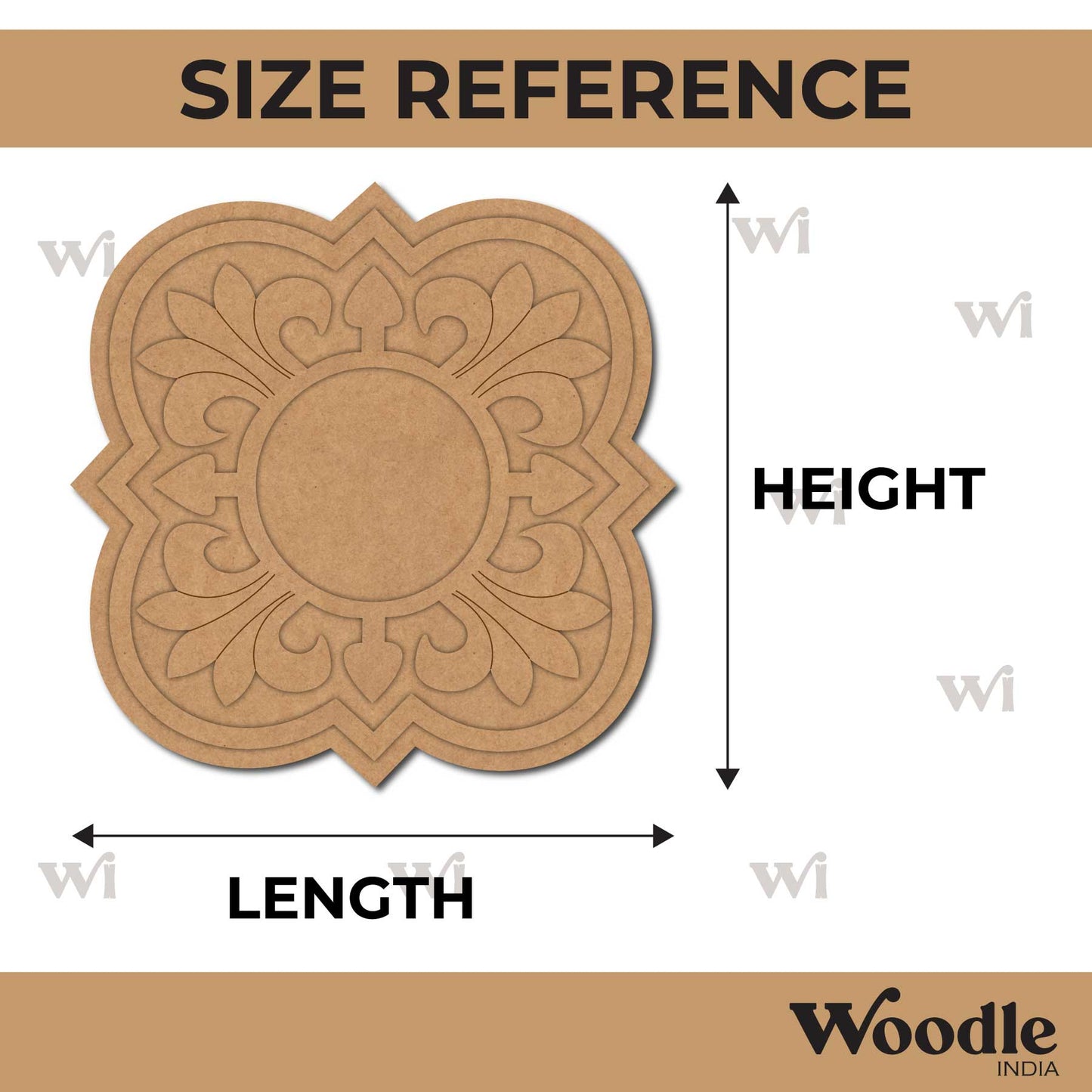 Floral Diya Tealight Holder Pre Marked MDF Design 22