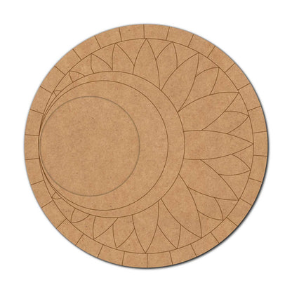 Floral Diya Tealight Holder Pre Marked MDF Design 23
