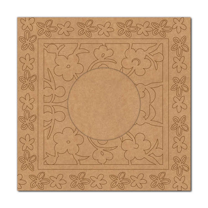 Floral Diya Tealight Holder Pre Marked MDF Design 24