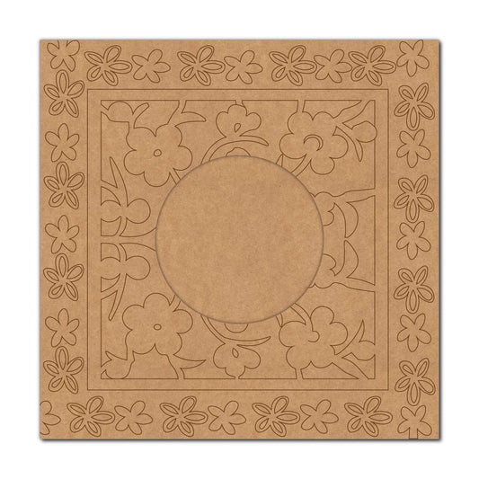 Floral Diya Tealight Holder Pre Marked MDF Design 24