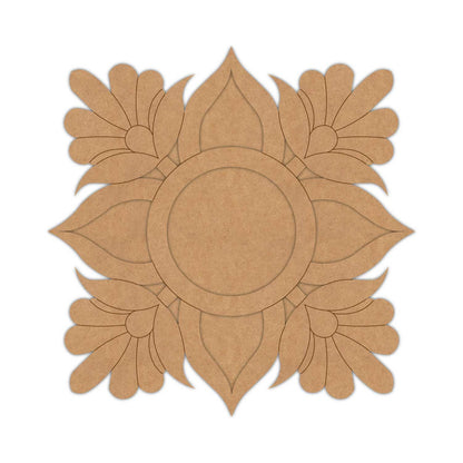 Floral Diya Tealight Holder Pre Marked MDF Design 28