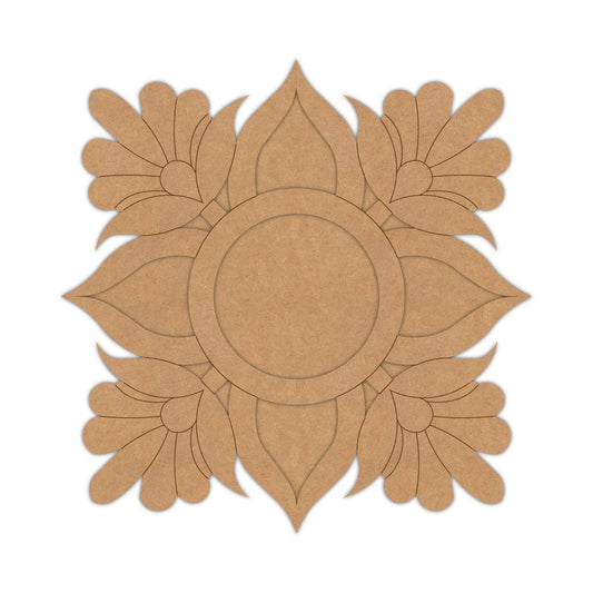 Floral Diya Tealight Holder Pre Marked MDF Design 28