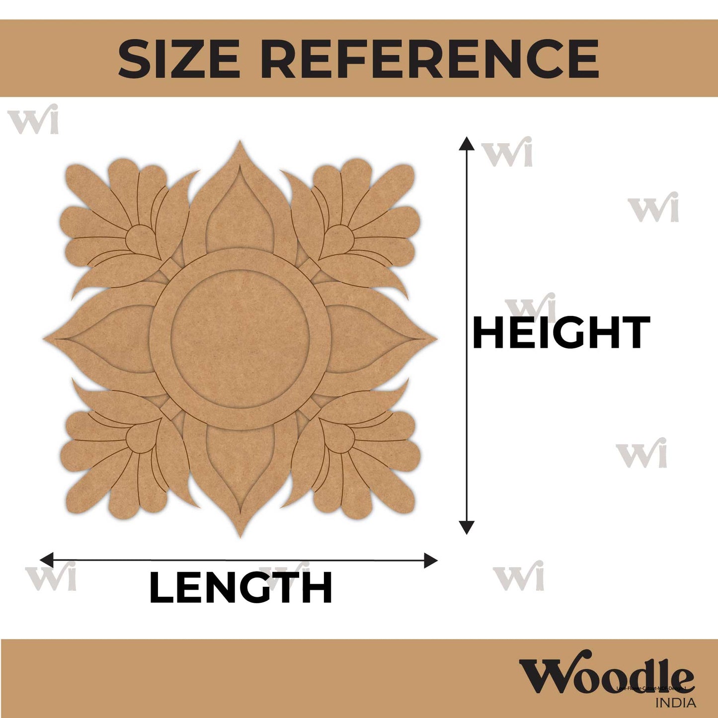 Floral Diya Tealight Holder Pre Marked MDF Design 28