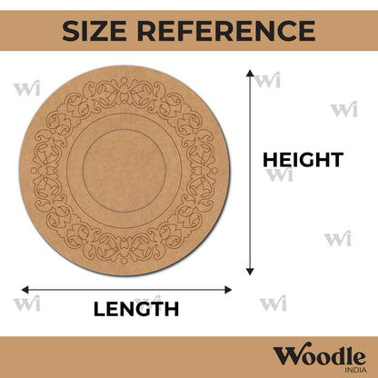 Floral Diya Tealight Holder Pre Marked MDF Design 3