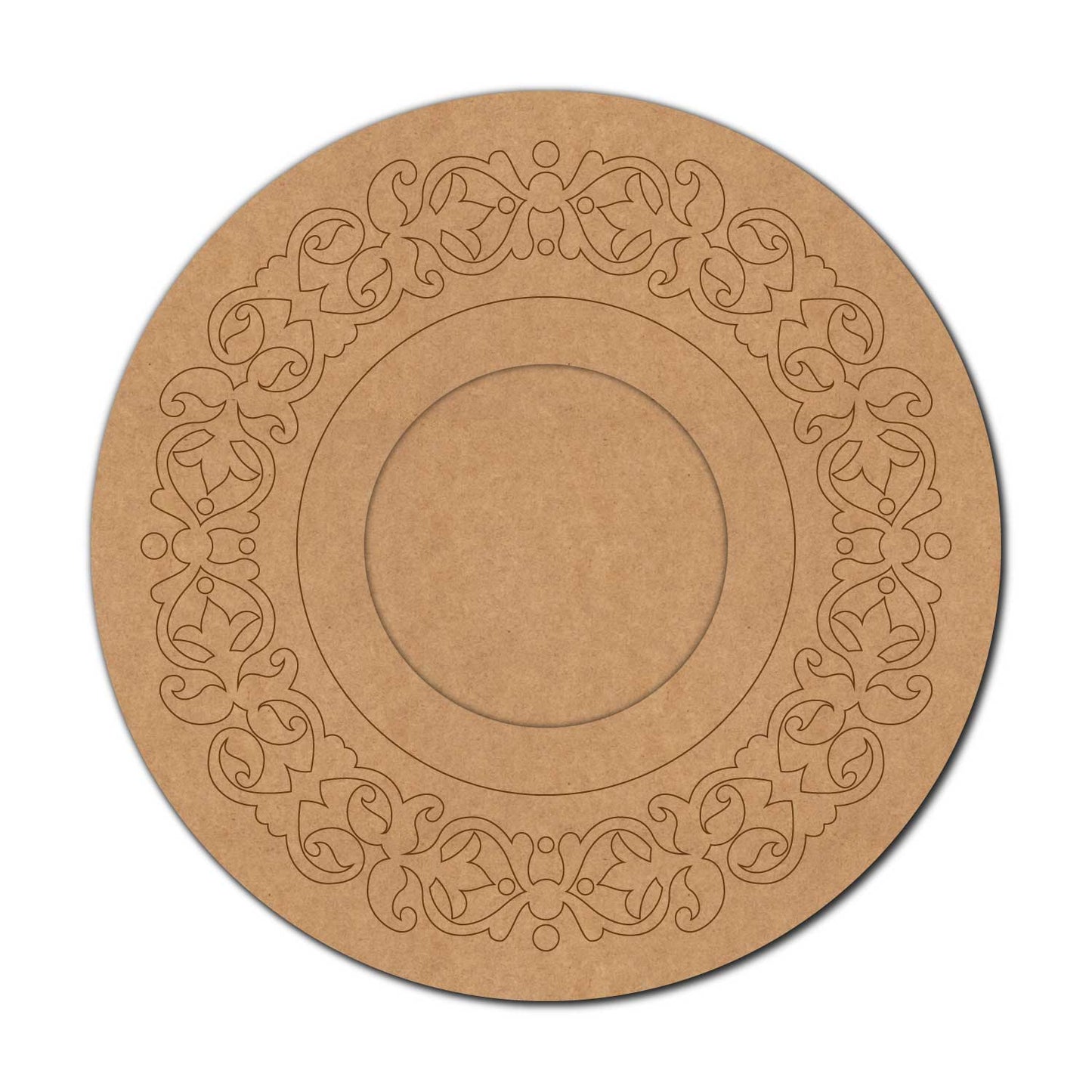 Floral Diya Tealight Holder Pre Marked MDF Design 3