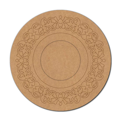 Floral Diya Tealight Holder Pre Marked MDF Design 3