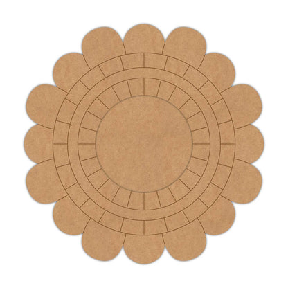 Floral Diya Tealight Holder Pre Marked MDF Design 5