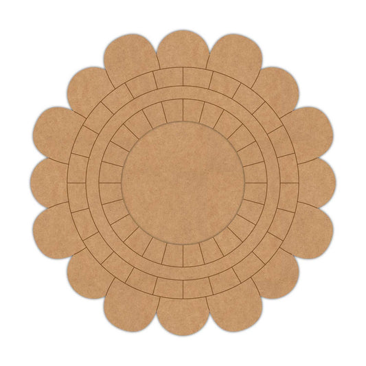 Floral Diya Tealight Holder Pre Marked MDF Design 5
