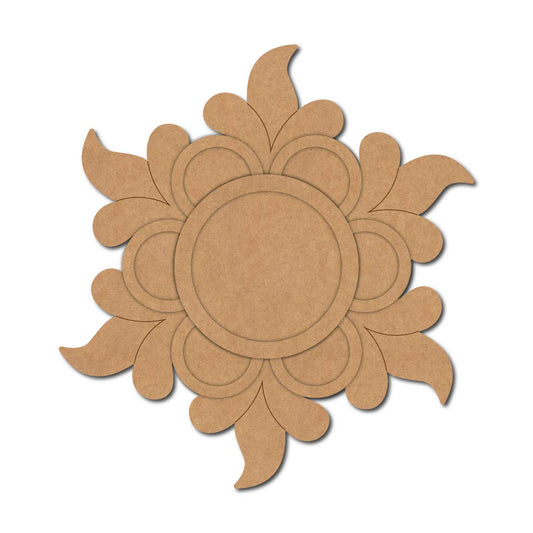 Floral Diya Tealight Holder Pre Marked MDF Design 6