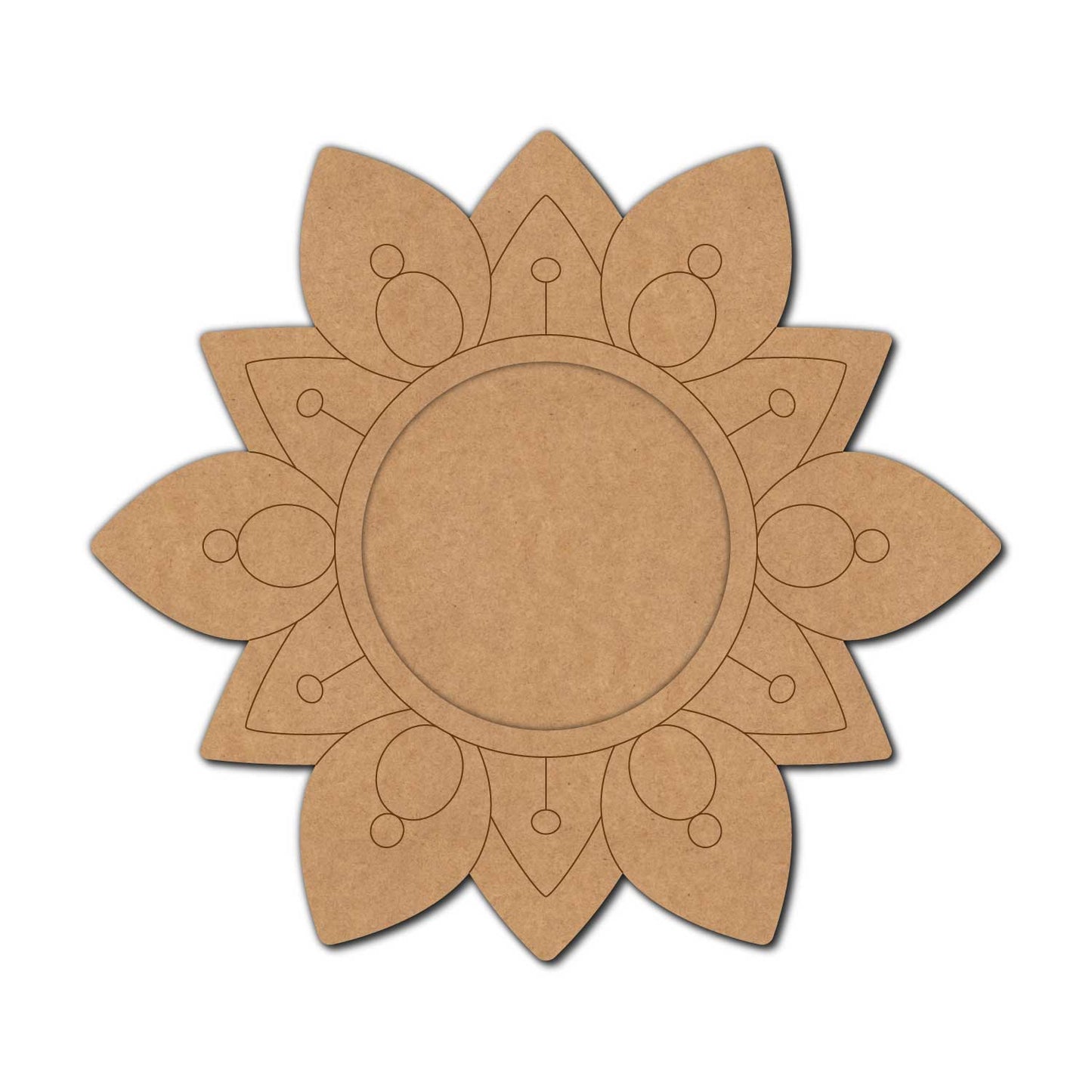 Floral Diya Tealight Holder Pre Marked MDF Design 7