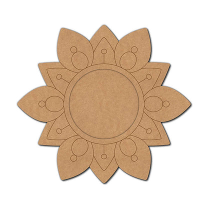 Floral Diya Tealight Holder Pre Marked MDF Design 7