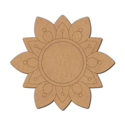Floral Diya Tealight Holder Pre Marked MDF Design 7