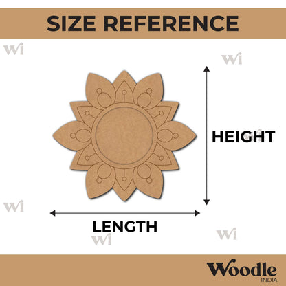 Floral Diya Tealight Holder Pre Marked MDF Design 7