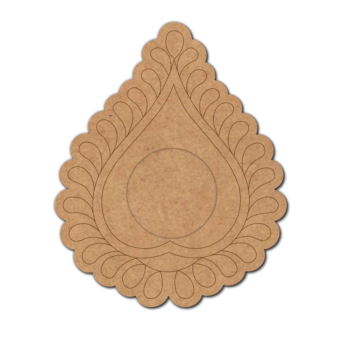 Floral Diya Tealight Holder Pre Marked MDF Design 8